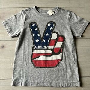 Peek Gray Kids Peace Patriotic Graphic T-Shirt